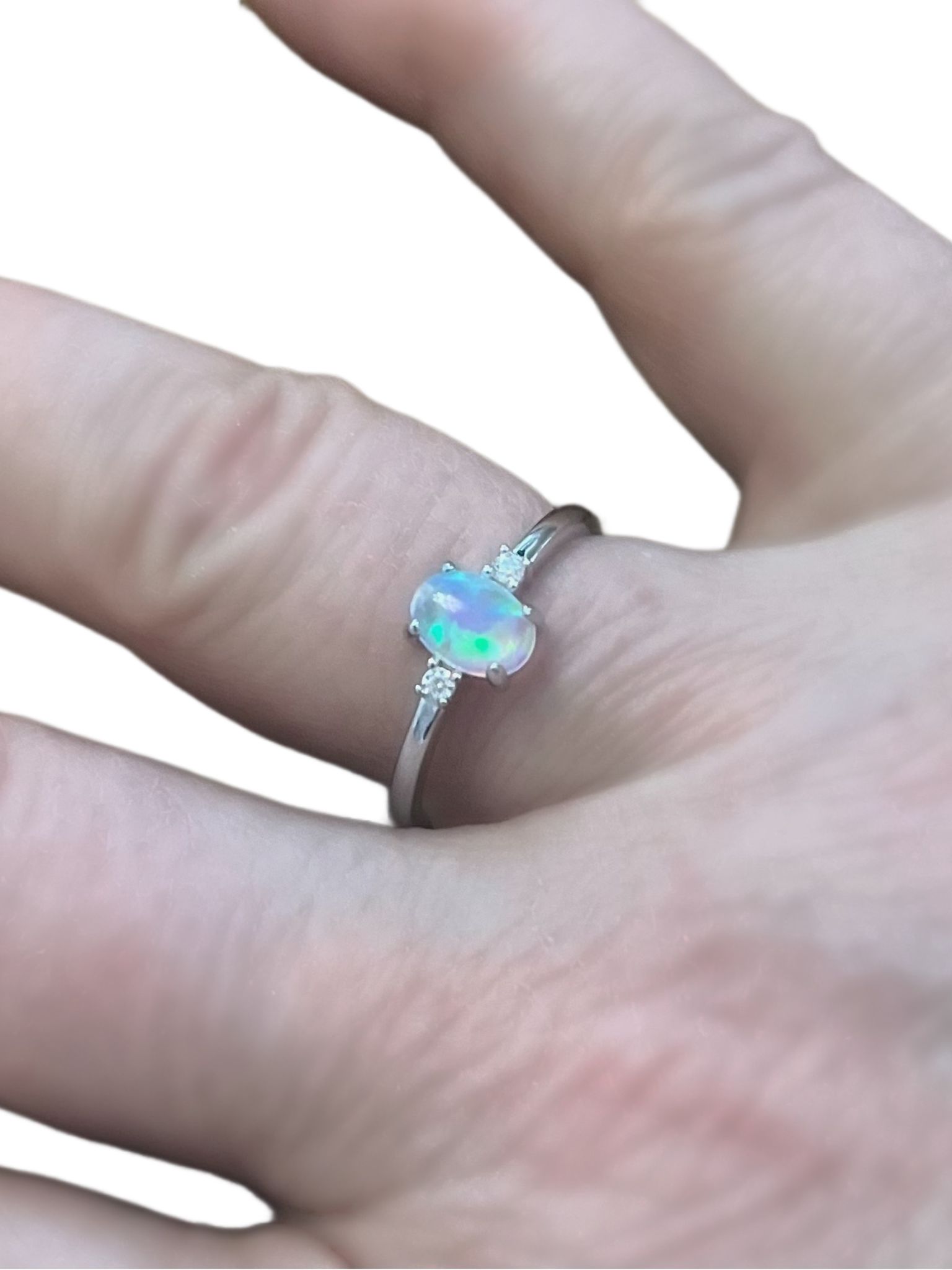 Opal Ring 925 Sterling Silber - Ring des Lichts