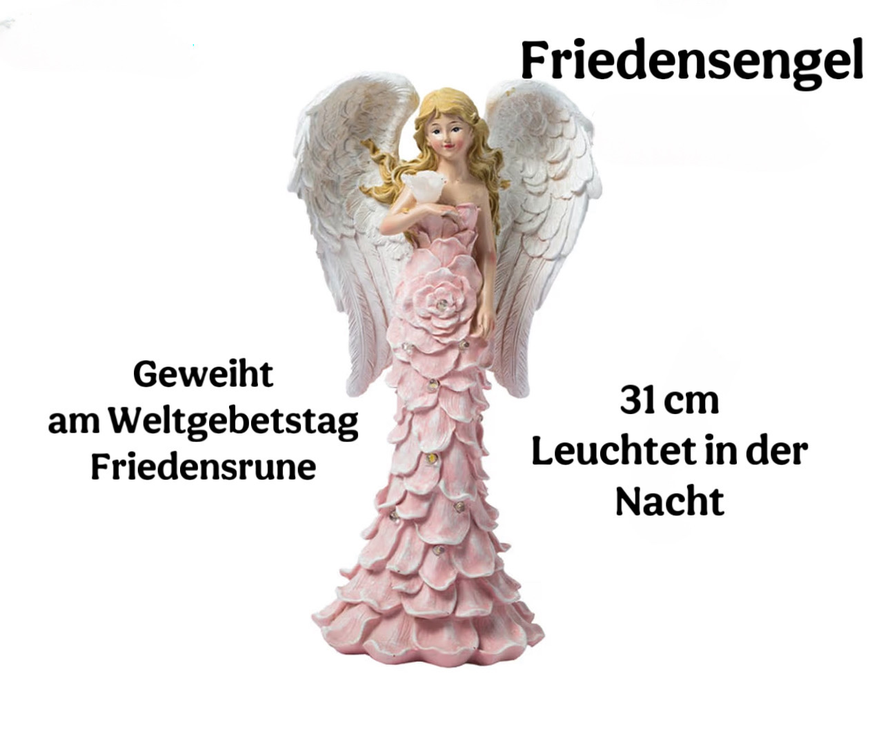 Friedensengel mit Friedensrune- geweiht am Weltgebetstag 2025